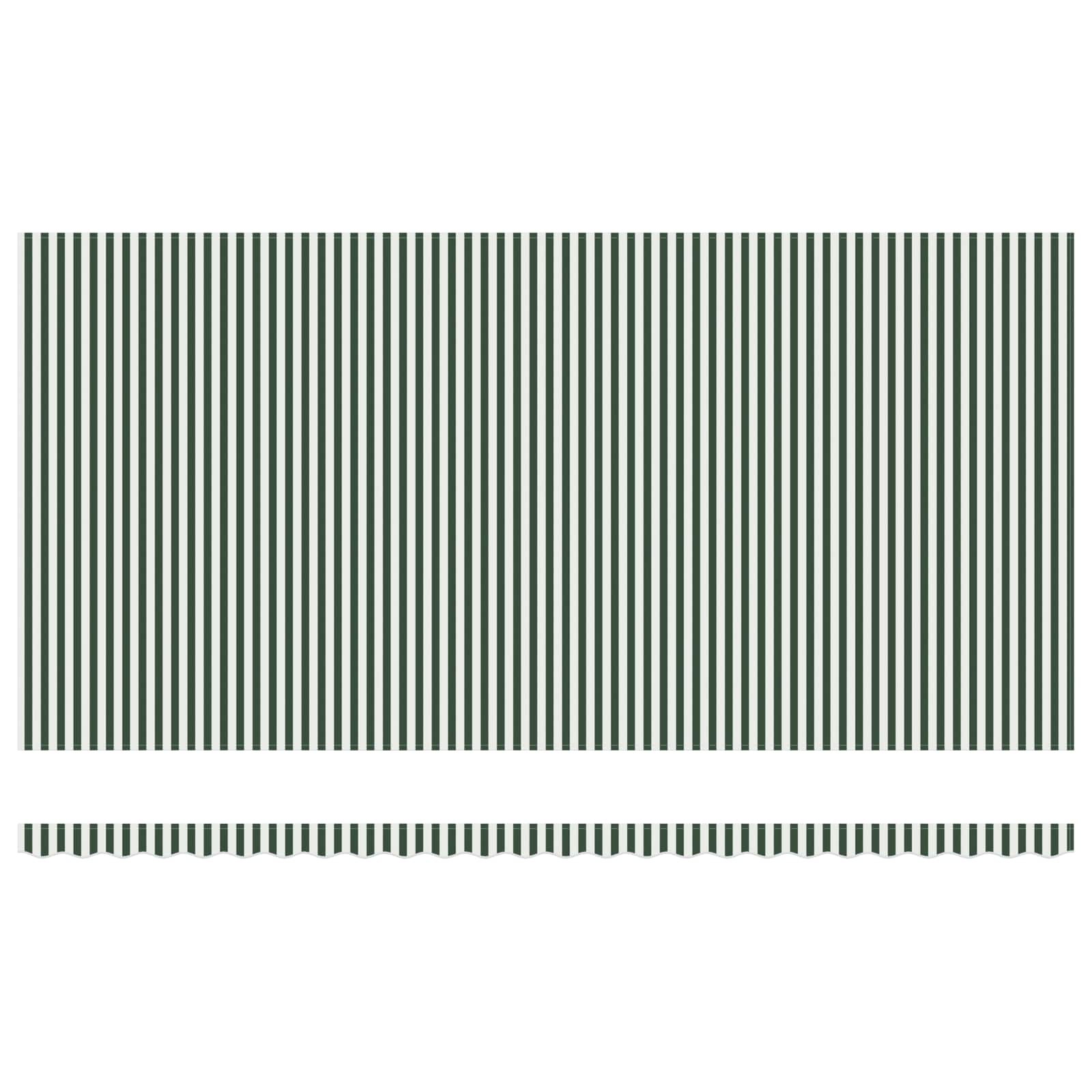 Parasol Fabric with Green and White 600 x 300 cm Polyester