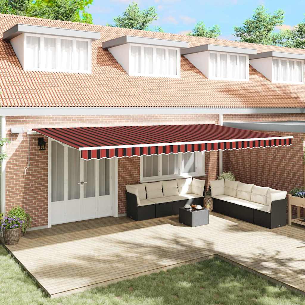 Ištraukiama markizė oranžinė ir ruda 600 × 350 cm