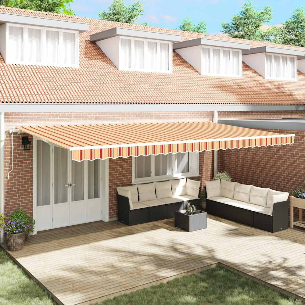 Elektrinė ištraukiama pavėsinė Geltona ir Oranžinė 600 × 350 cm