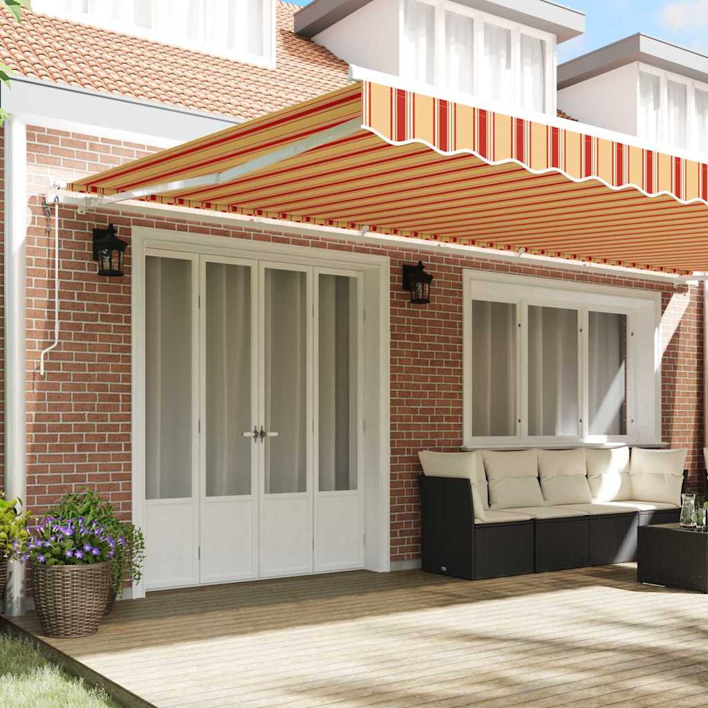 Elektrinė ištraukiama pavėsinė Geltona ir Oranžinė 600 × 350 cm