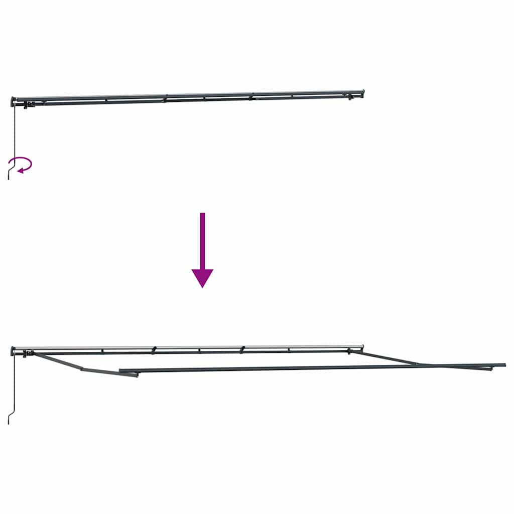 Ištraukiama markizė geltonos ir oranžinės spalvos 600 × 350 cm