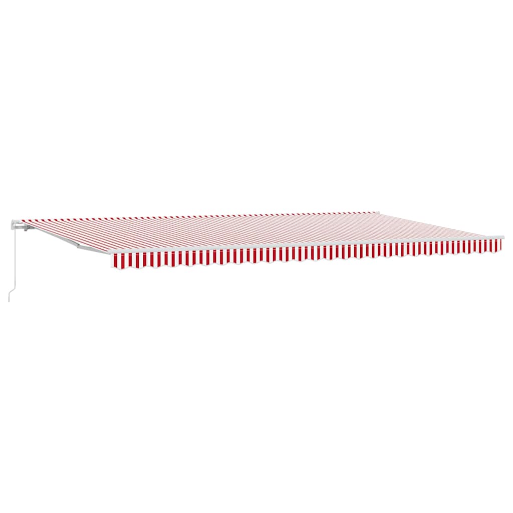 Retractable Awning Red and White 600 × 350 cm