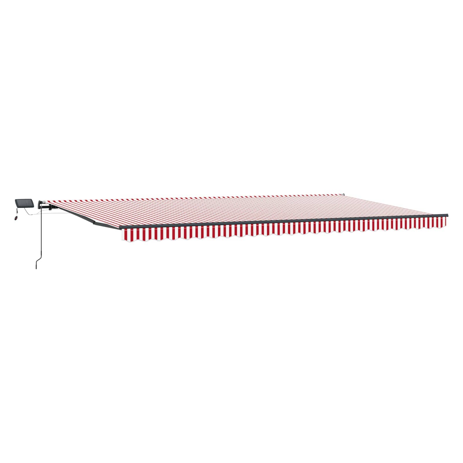 Ištraukiama markizė Raudona ir balta 600 ×350 cm audinys