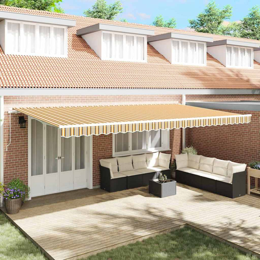 Ištraukiama markizė Dryžuotas Įvairiaspalvis 600 × 350 cm