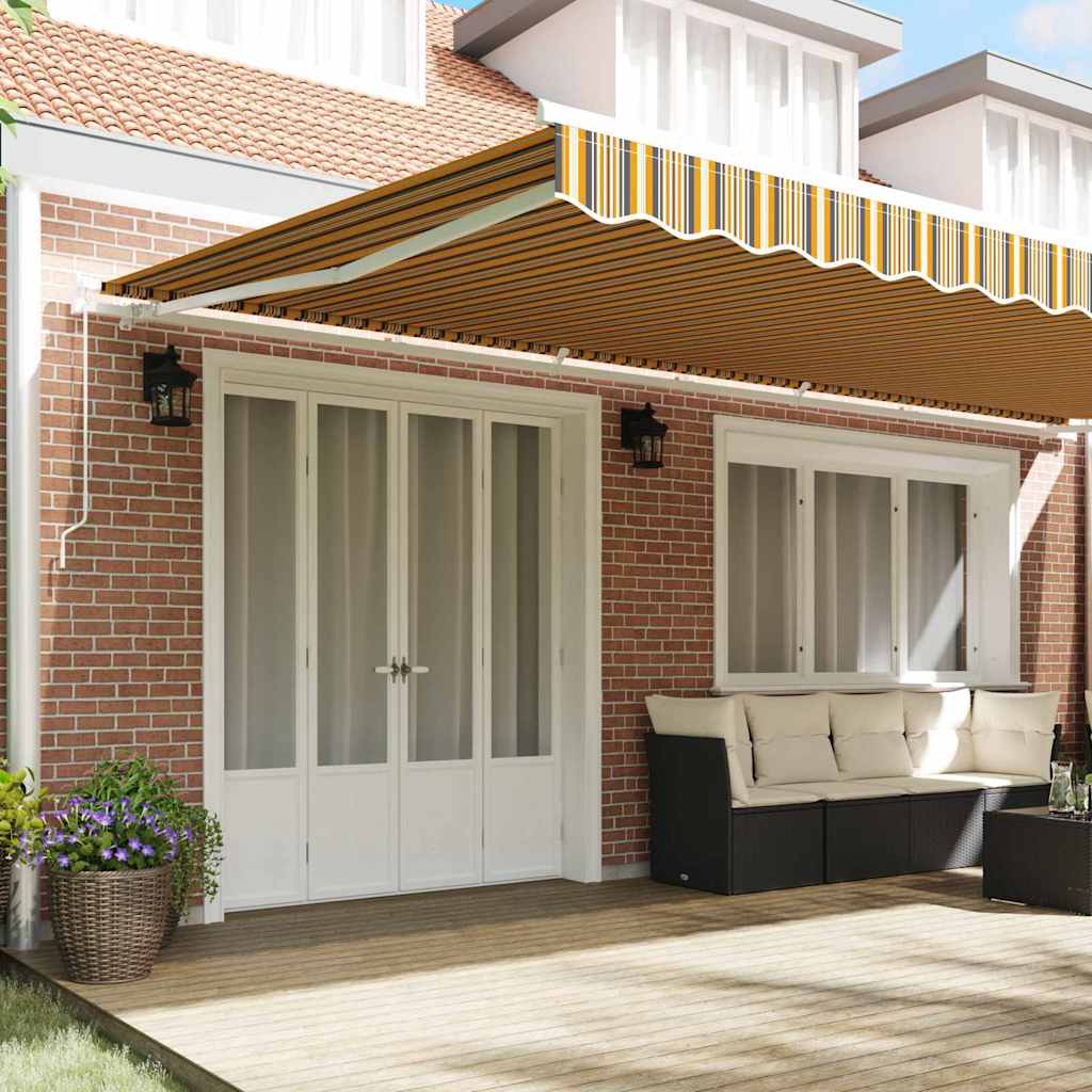 Ištraukiama markizė Dryžuotas Įvairiaspalvis 600 × 350 cm