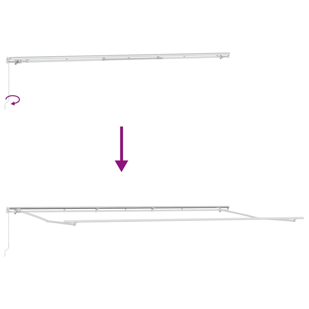 Ištraukiama markizė Dryžuotas Įvairiaspalvis 600 × 350 cm