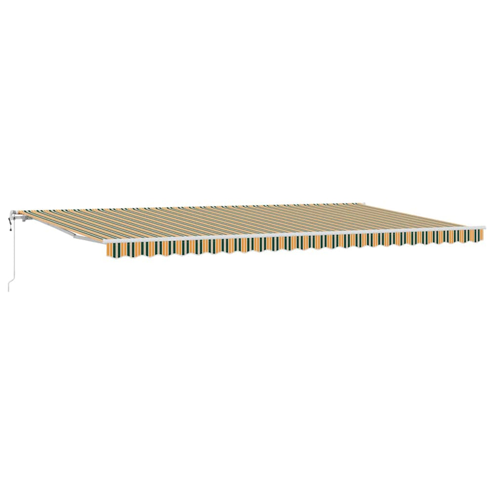 Elektrinė ištraukiama pavėsinė Žalia ir geltona 600 × 350 cm