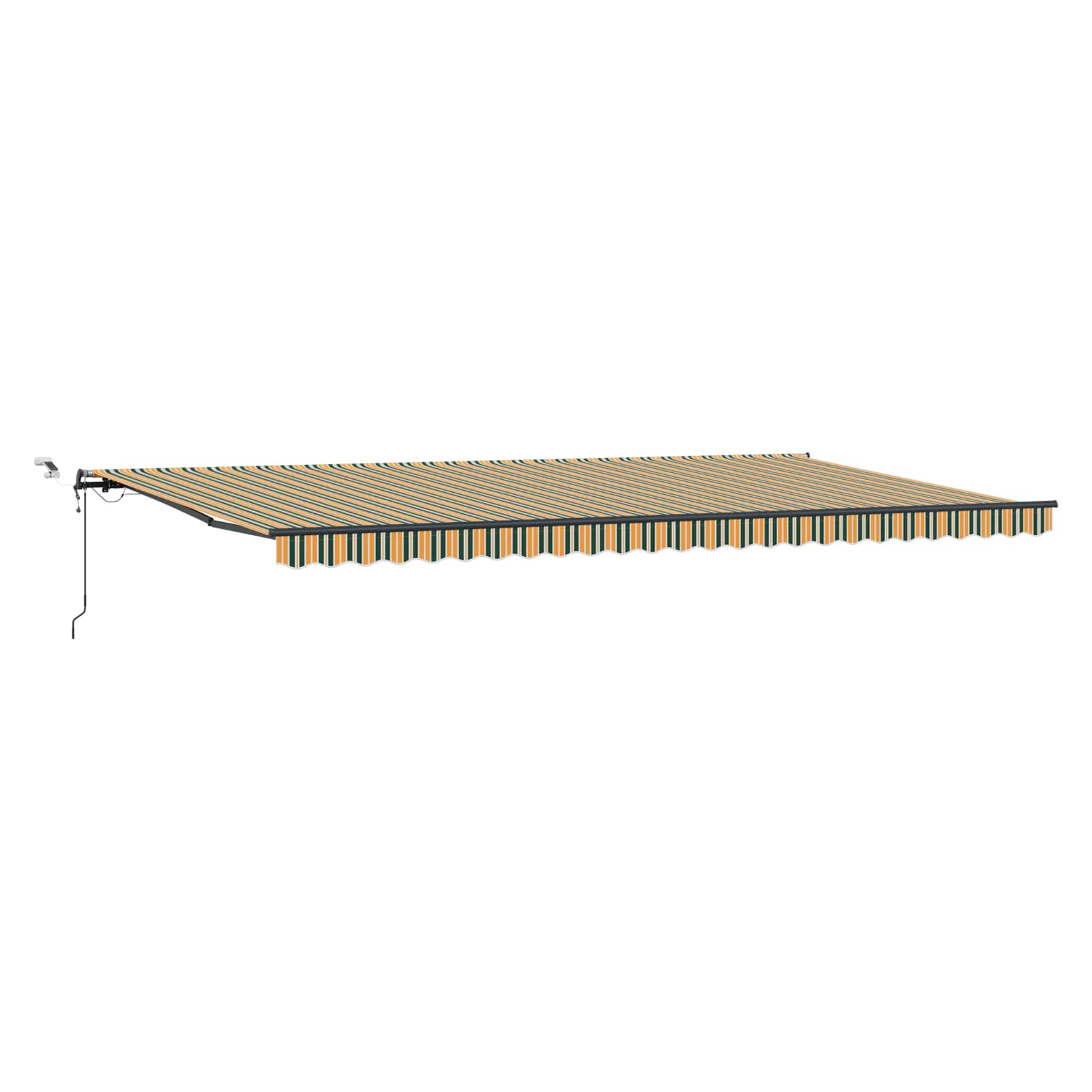 Lietussargs Audums ar zaļu un dzeltenu 600 × 350 cm Poliesters