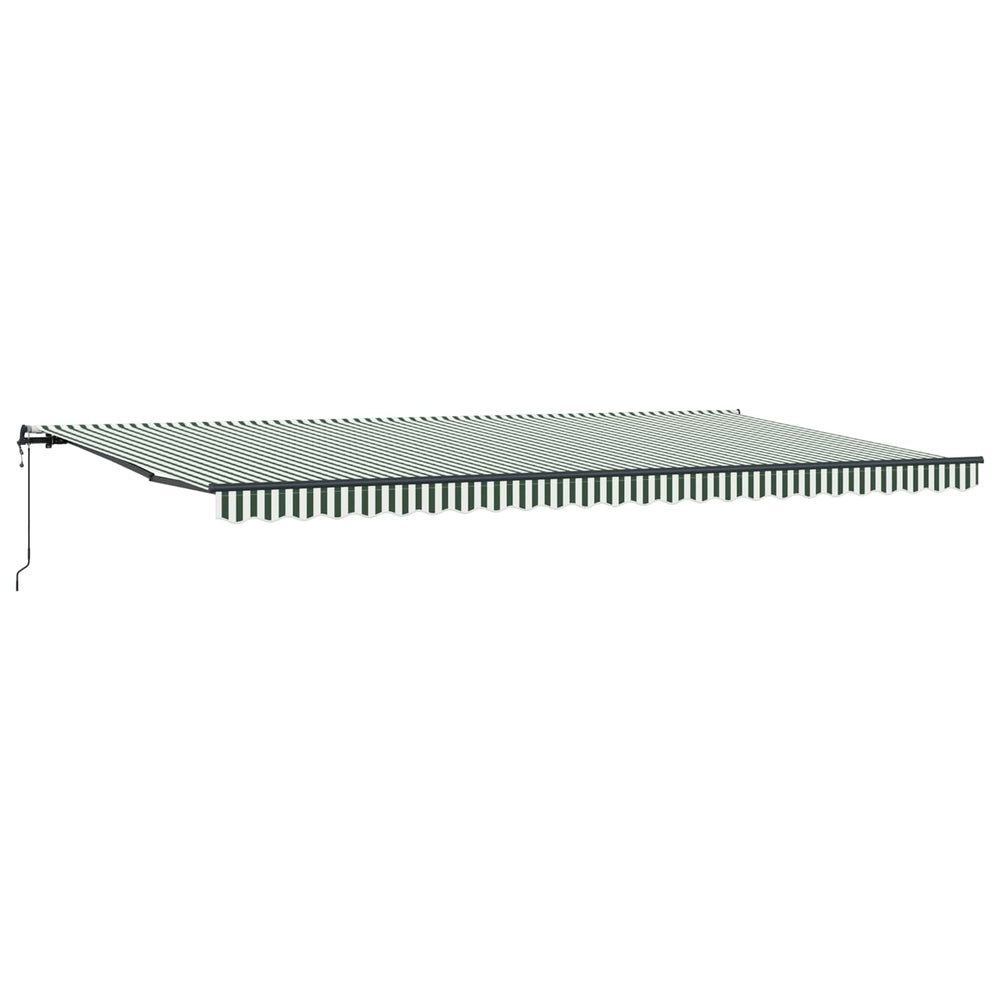 Ištraukiama markizė Žalia ir balta 600 × 350 cm