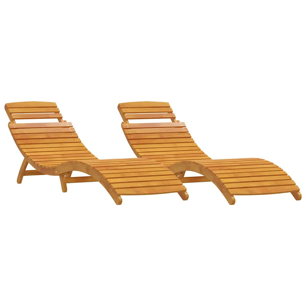 Sun lounger 2 pcs Brown 55 x 184 x 64cm