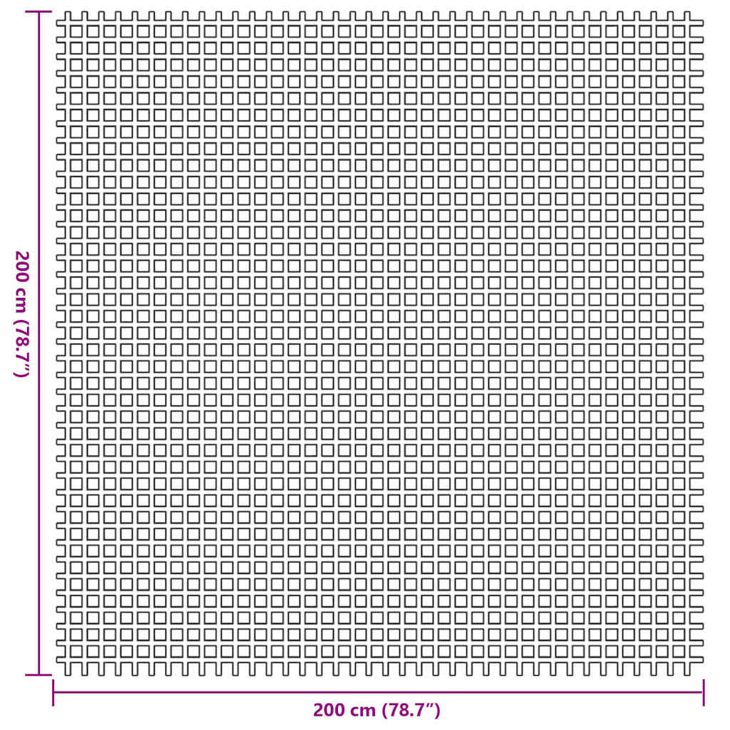 Telts paklājs Antracīts 200 x 200 cm Poliesters