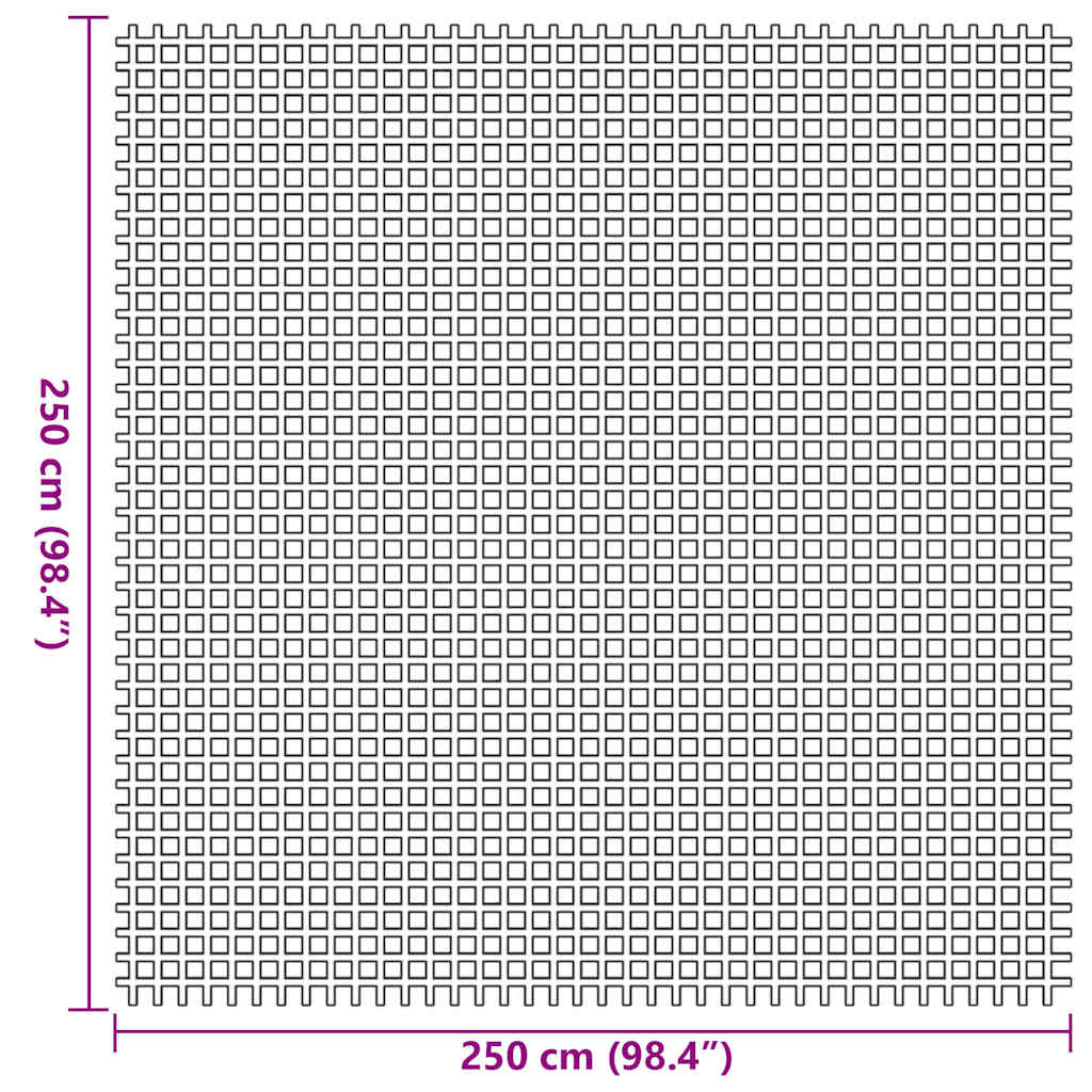 Telts paklājs Antracīts 250 x 250 cm Poliesters