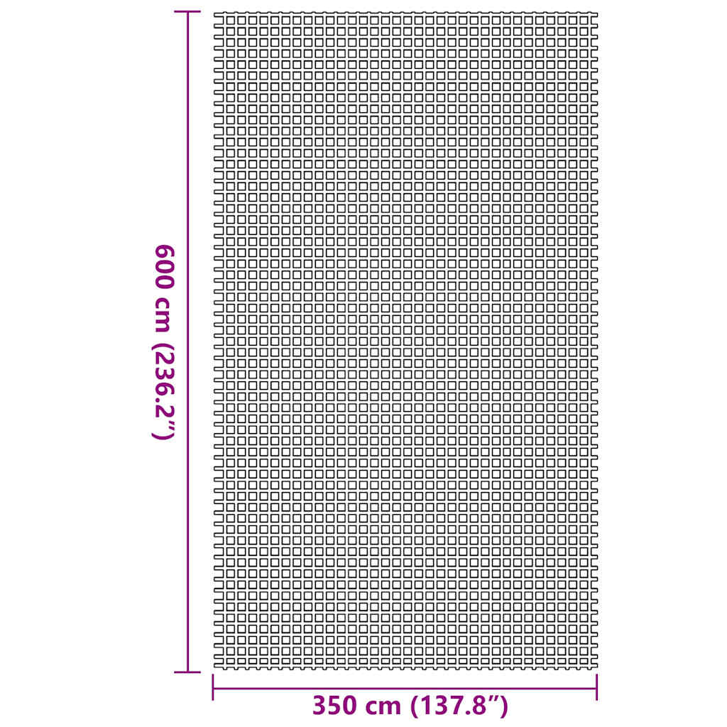 Palapinės kilimėlis Antracitas 600 × 350 cm Poliesteris