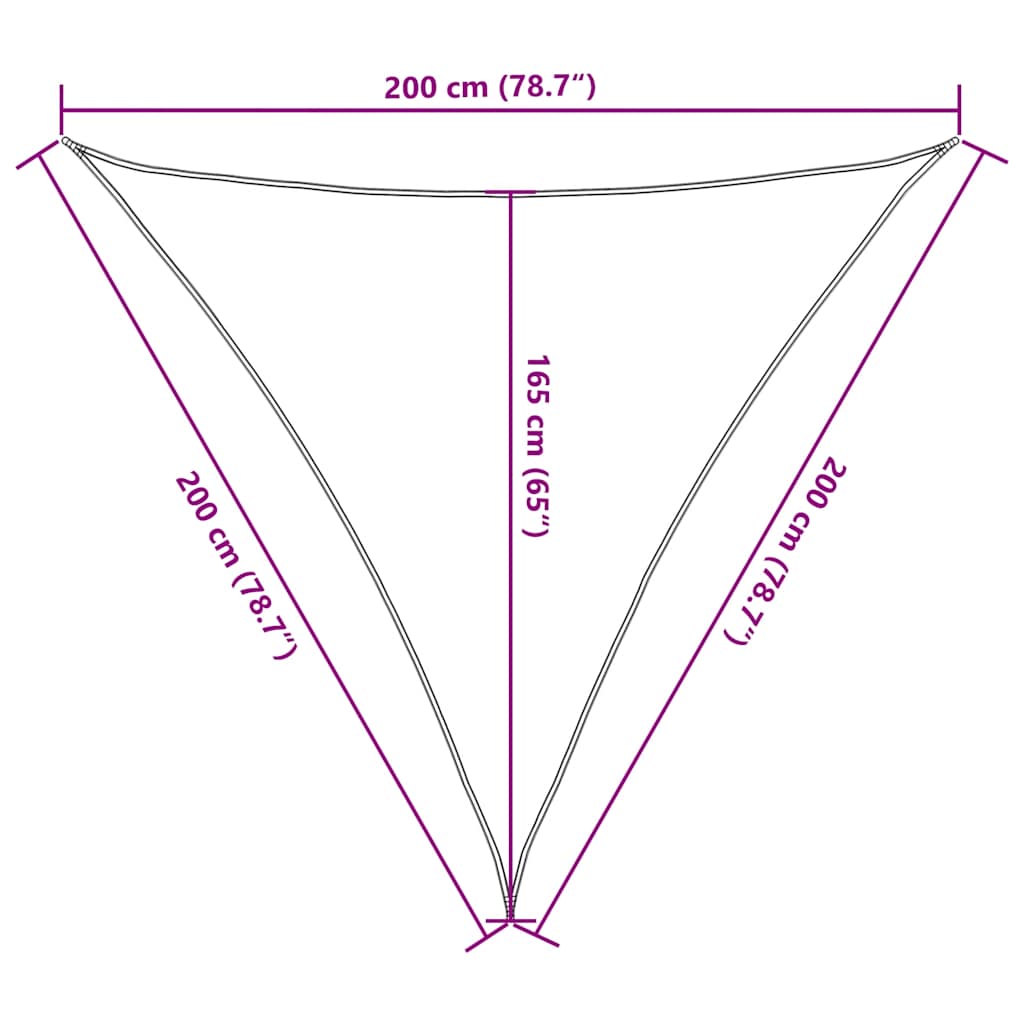 Saulės pavėsinė, burė, mėlyna, 2x2x2 m, 100% poliesteris, oksfordas