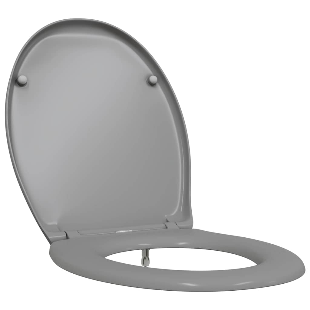 Quick-release Toilet Seat Grey 44.8 x 37.3 x 4.2 cm