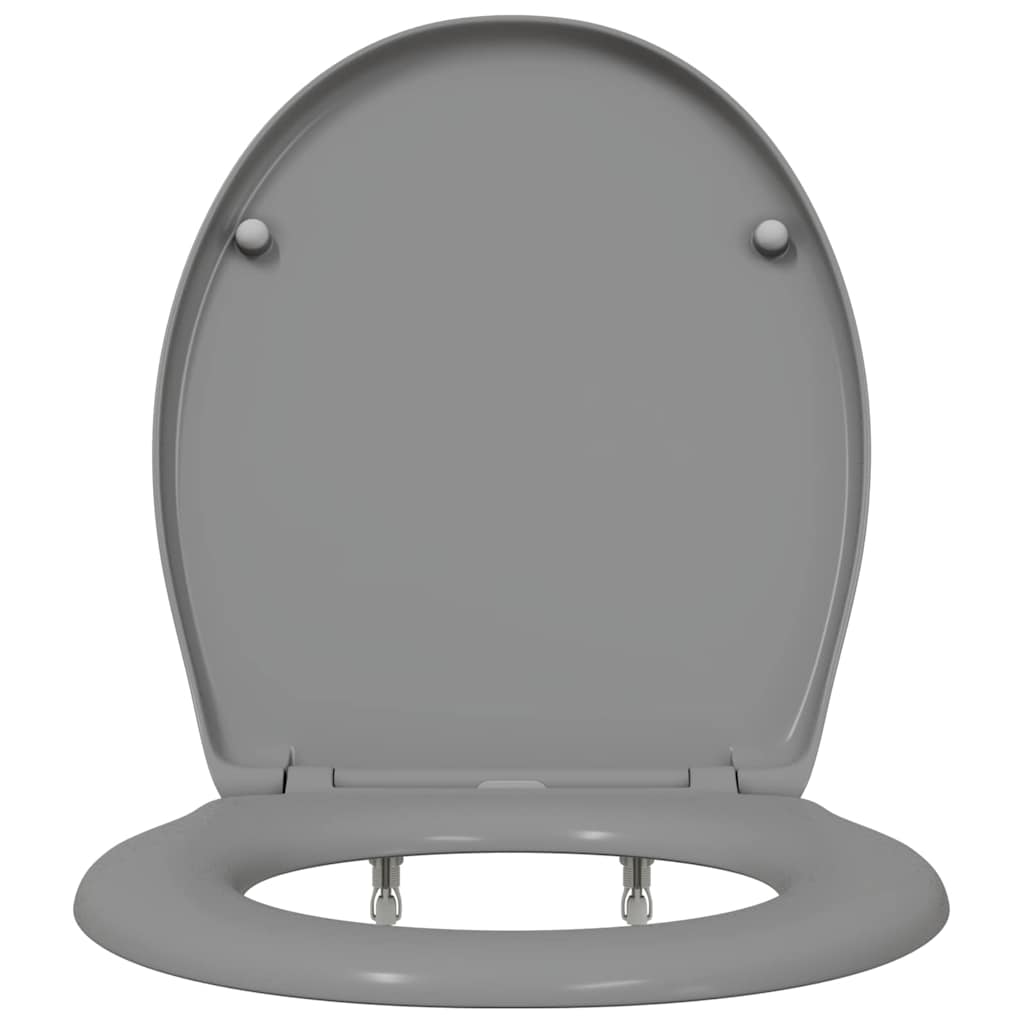 Quick-release Toilet Seat Grey 44.8 x 37.3 x 4.2 cm