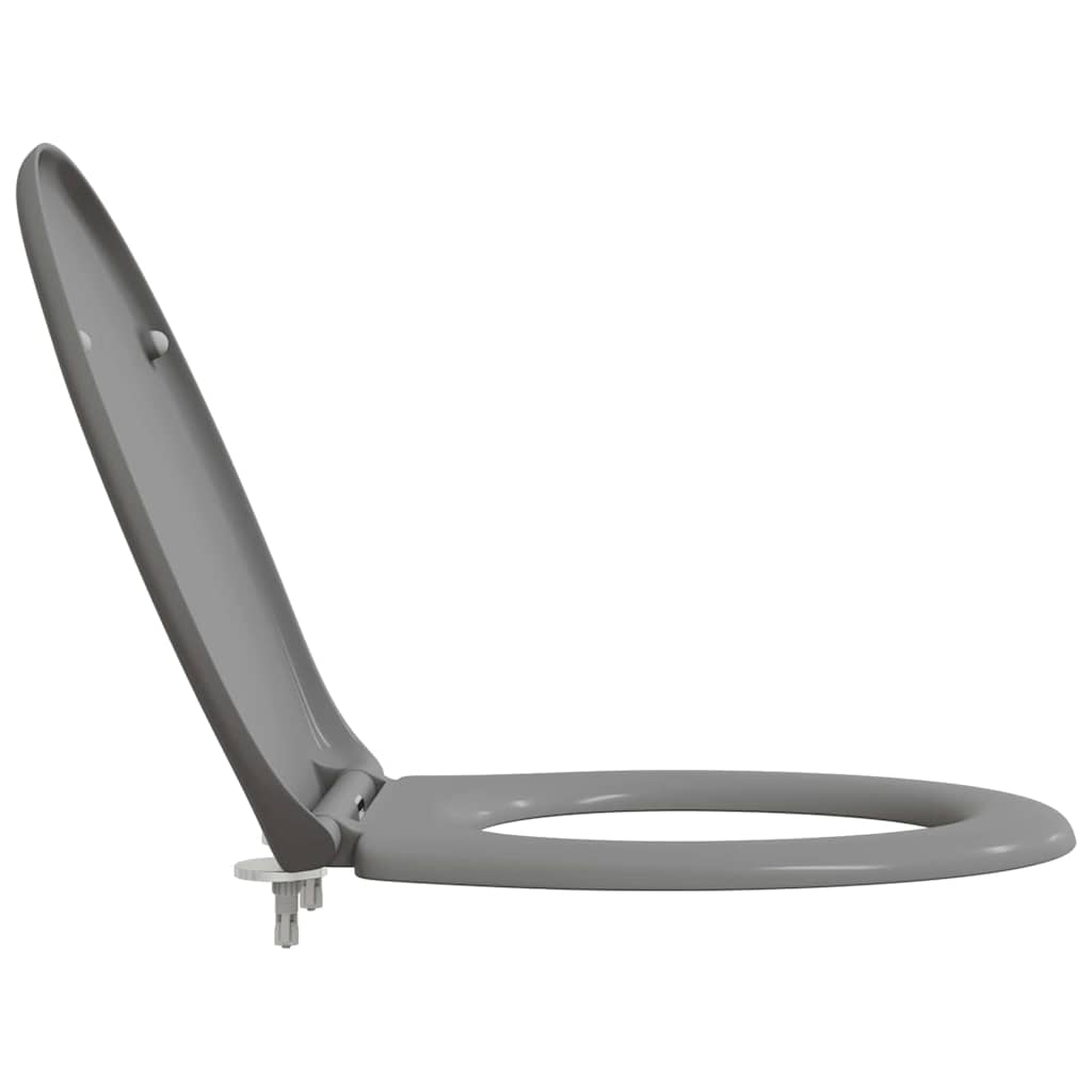 Quick-release Toilet Seat Grey 44.8 x 37.3 x 4.2 cm