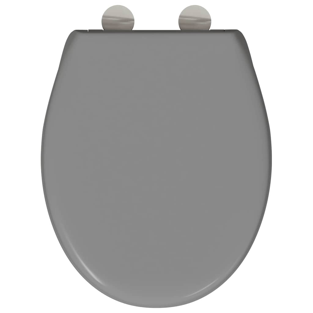 Quick-release Toilet Seat Grey 44.8 x 37.3 x 4.2 cm
