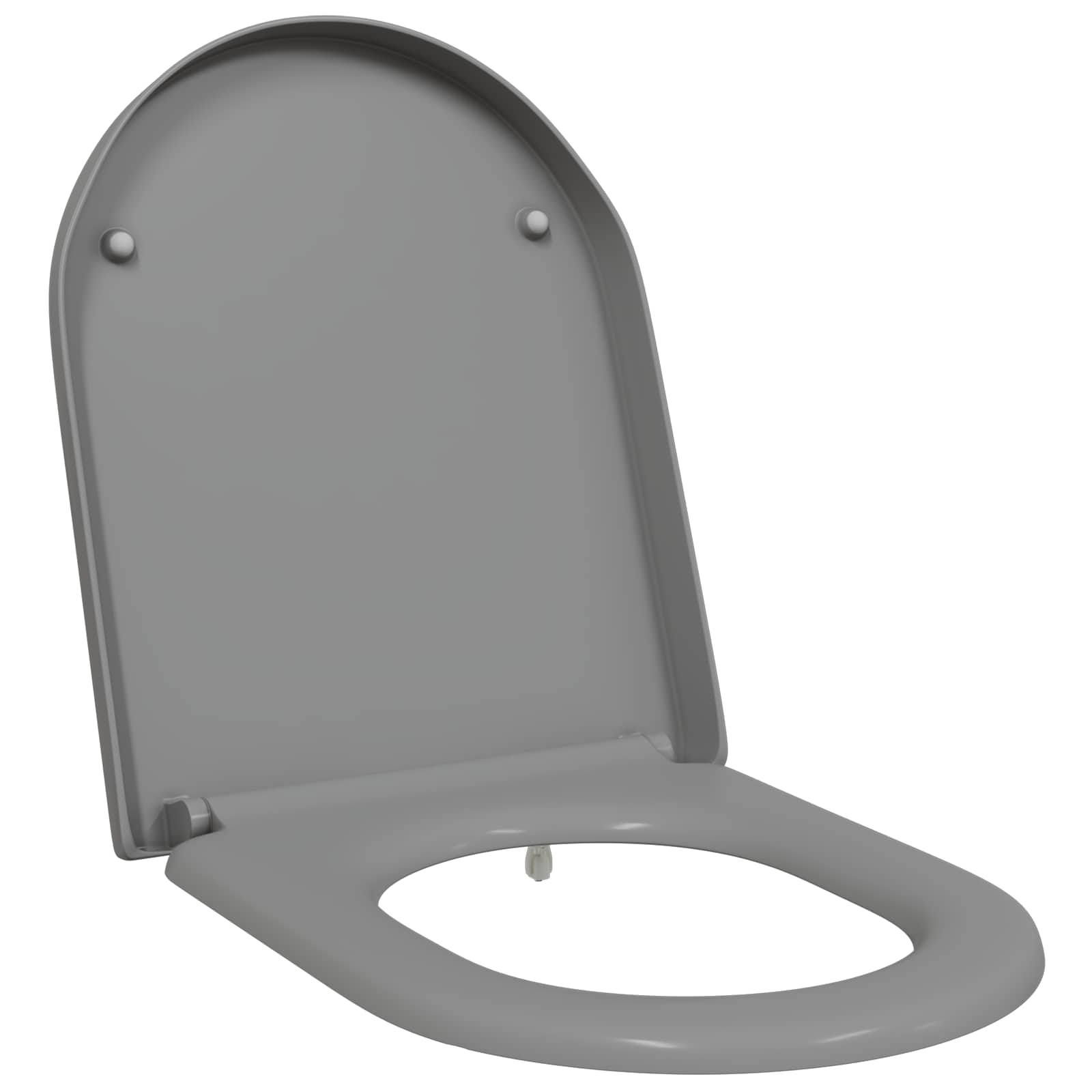 Quick Release Toilet Seat Grey 46.2 x 36 x 4.3 cm