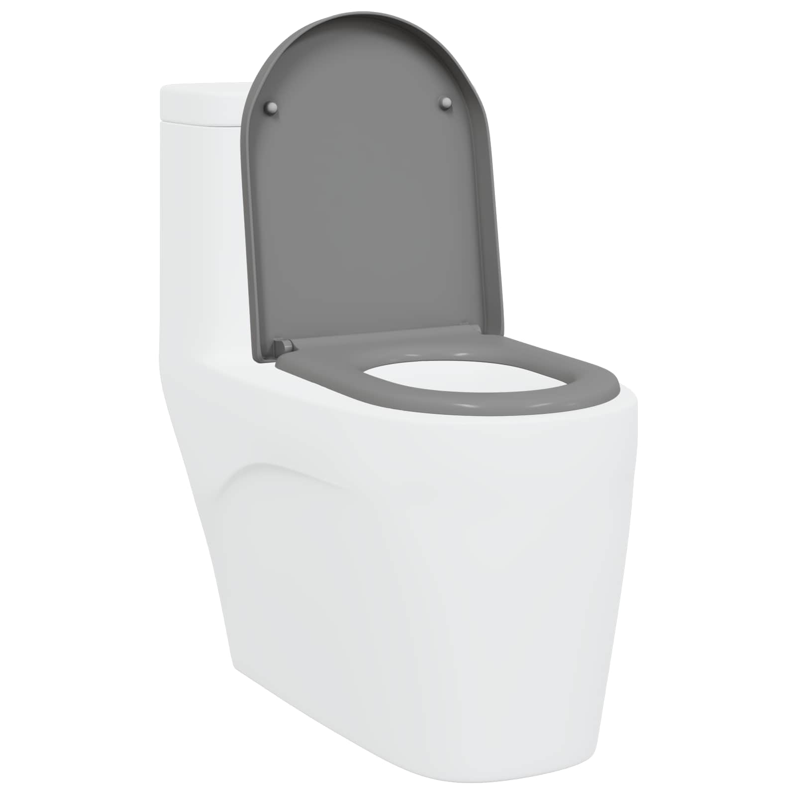 Quick Release Toilet Seat Grey 46.2 x 36 x 4.3 cm