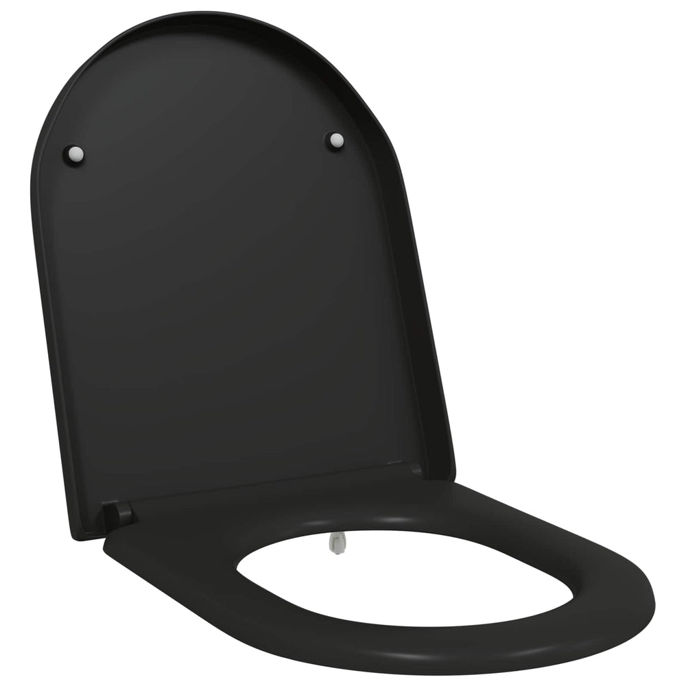 Quick Release Toilet Seat Black 46.2 x 36 x 4.3 cm