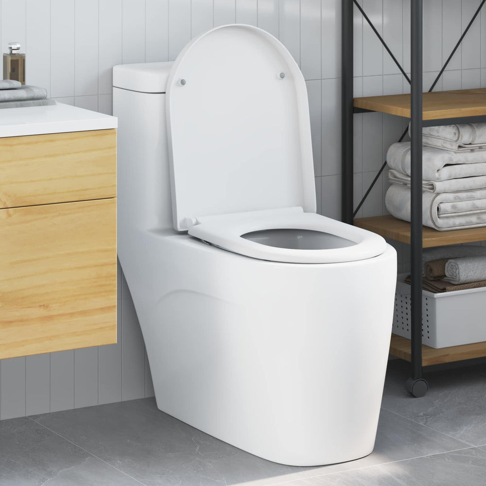Quick Release Toilet Seat White 46.2 x 36 x 4.3 cm