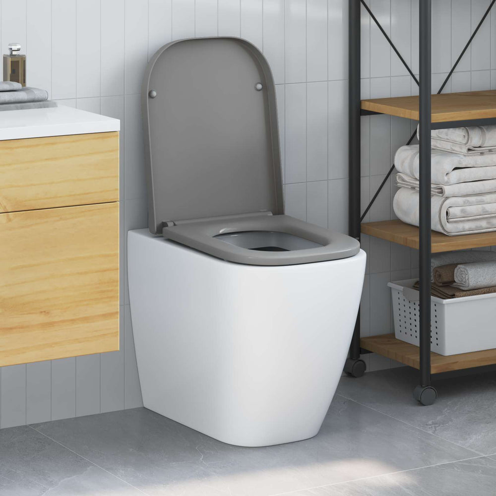 Quick release toilet seat Grey 44.5 x 35 x 3.6 cm
