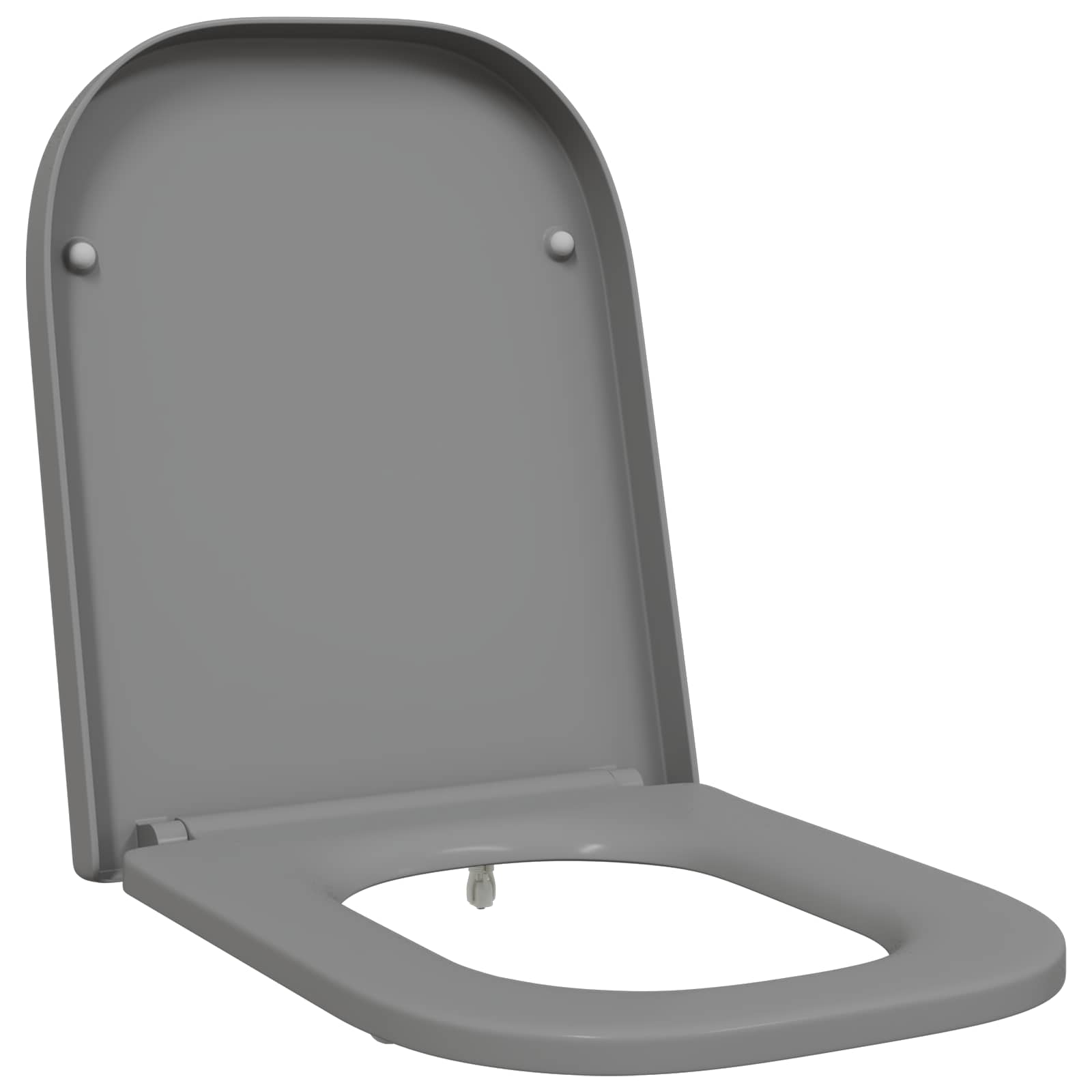 Quick release toilet seat Grey 44.5 x 35 x 3.6 cm