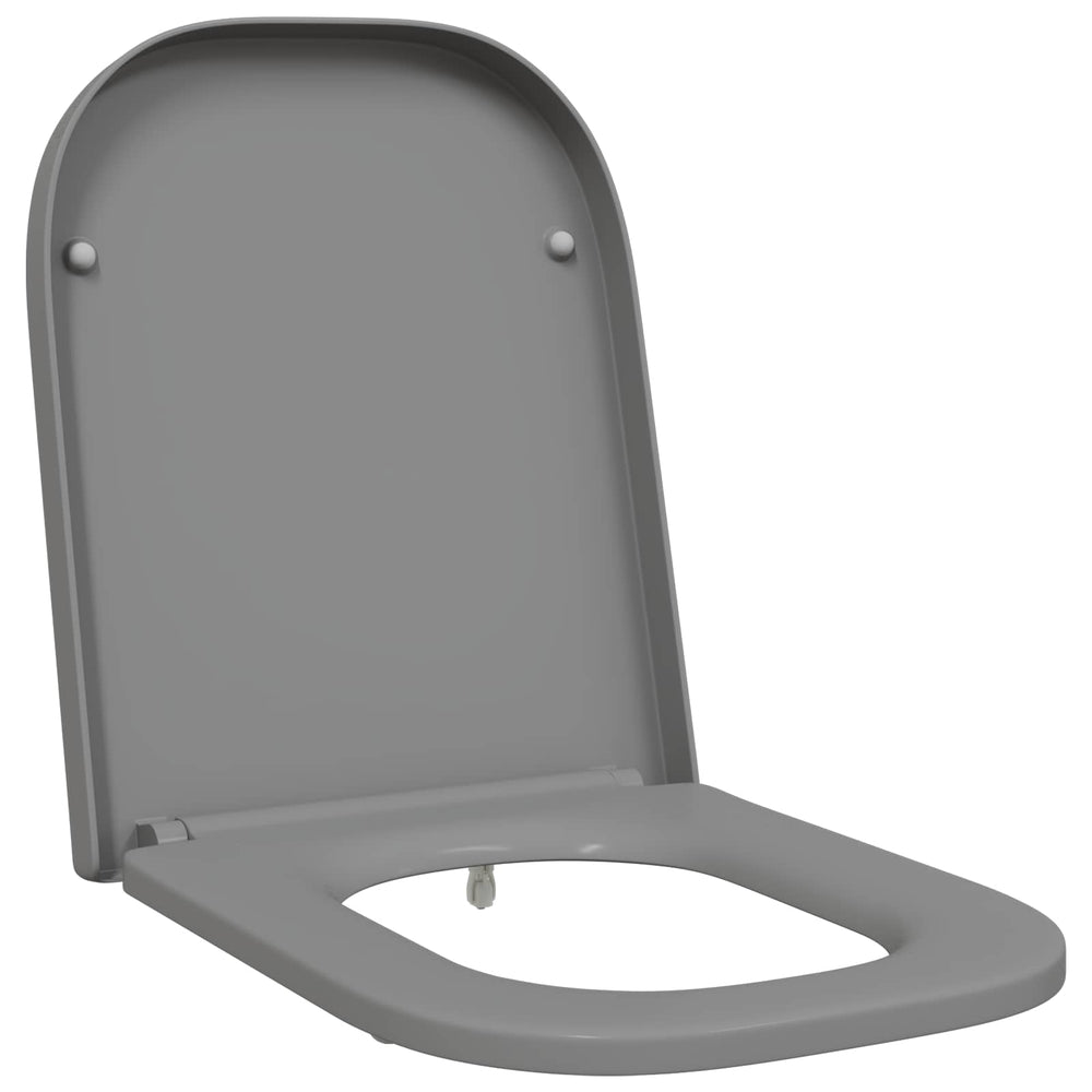 Quick release toilet seat Grey 44.5 x 35 x 3.6 cm