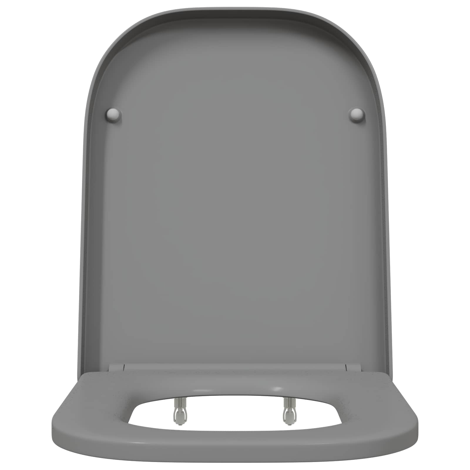 Quick release toilet seat Grey 44.5 x 35 x 3.6 cm