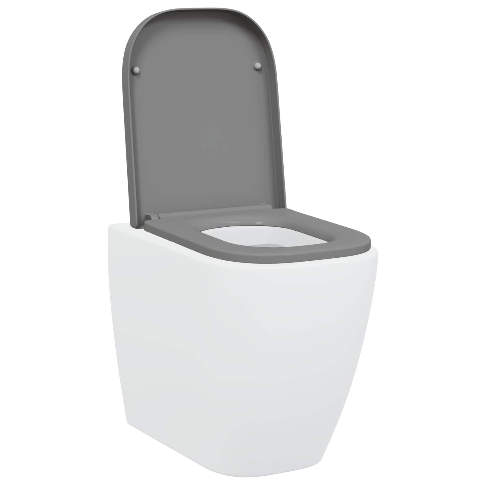 Quick release toilet seat Grey 44.5 x 35 x 3.6 cm