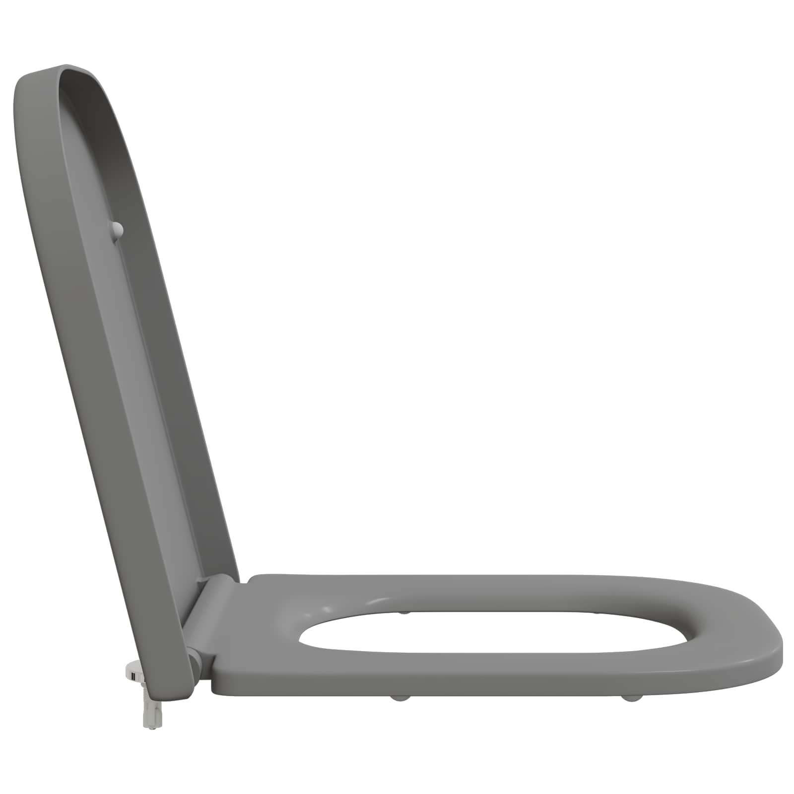Quick release toilet seat Grey 44.5 x 35 x 3.6 cm