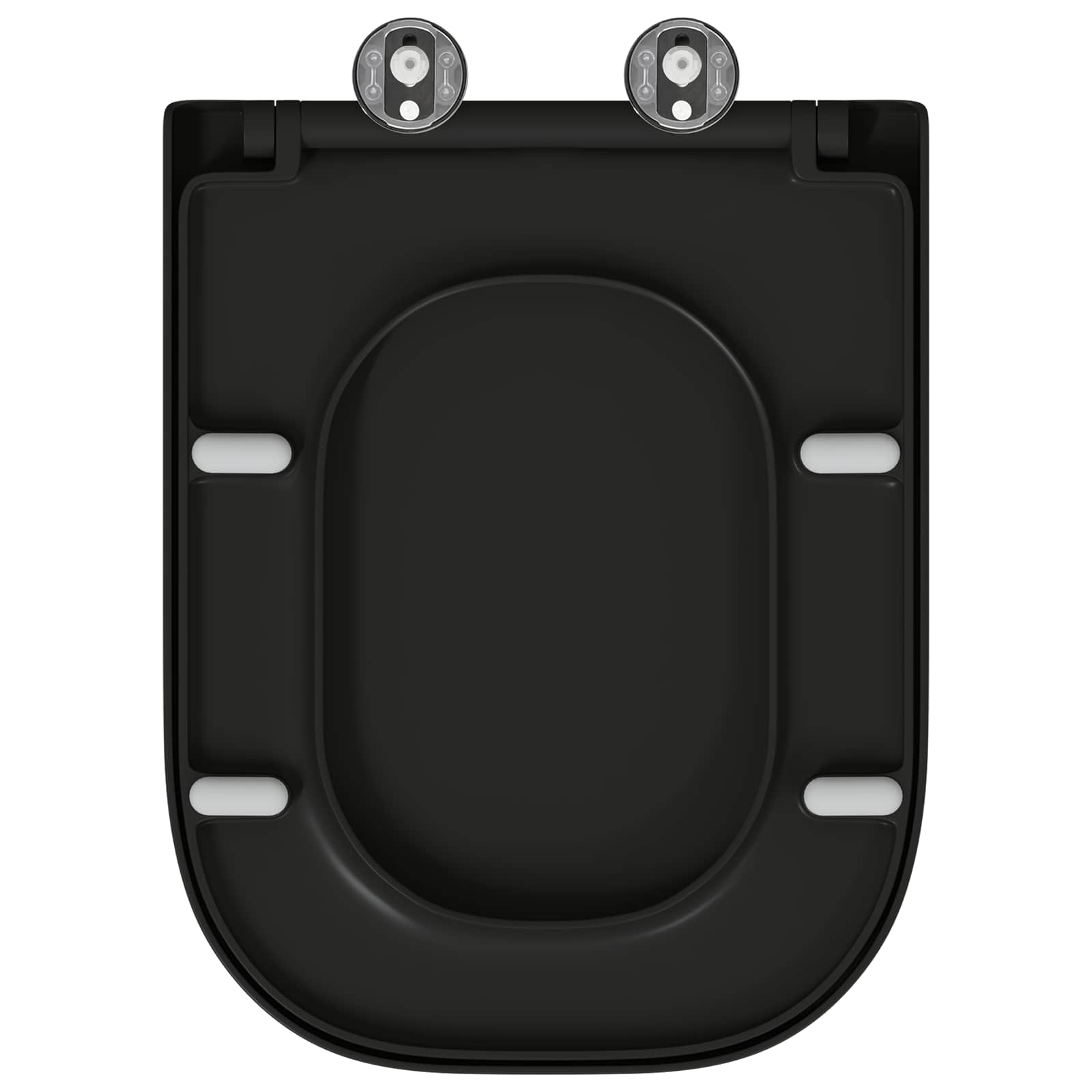 Quick-release Toilet Seat Black 44.5 x 35 x 3.6 cm