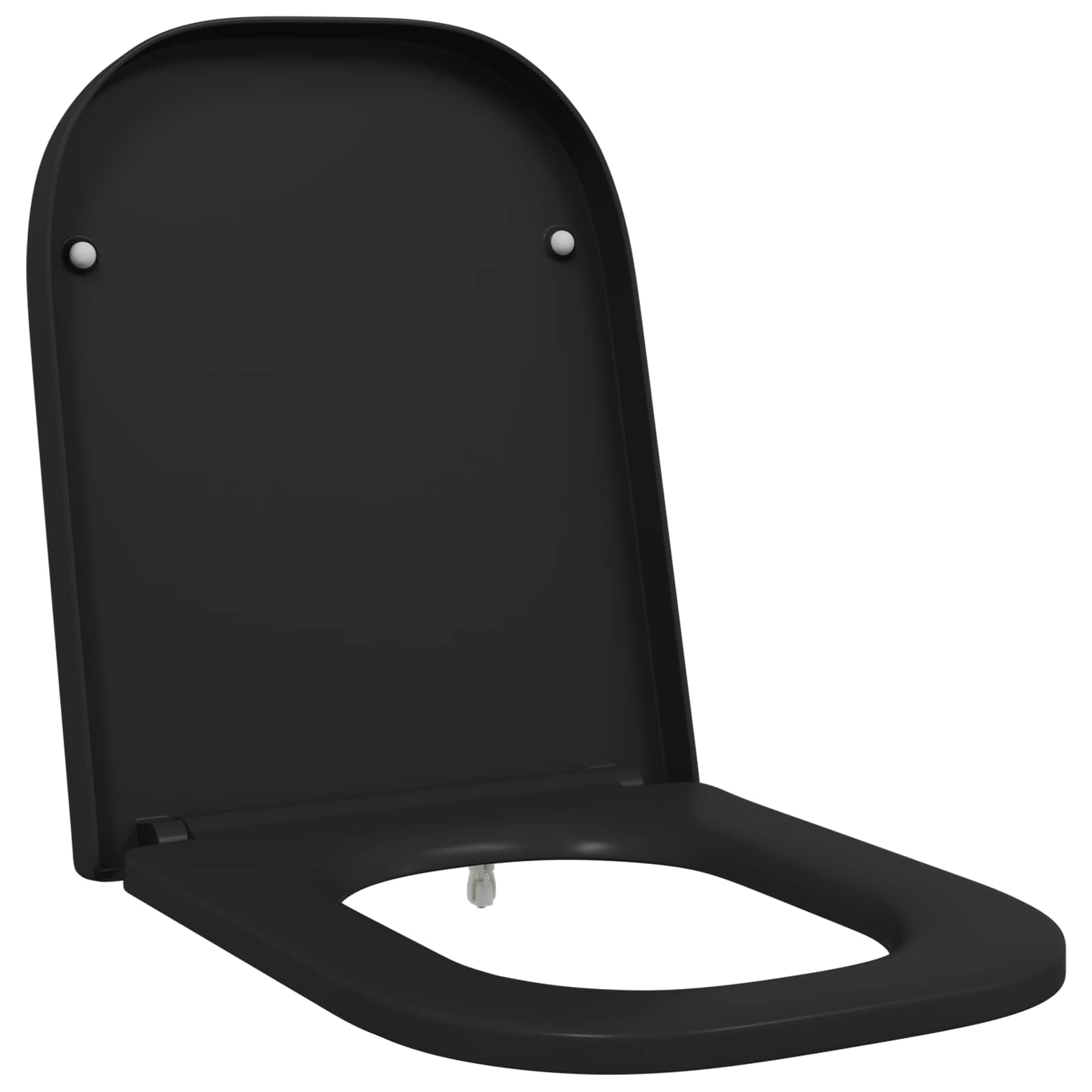 Quick-release Toilet Seat Black 44.5 x 35 x 3.6 cm