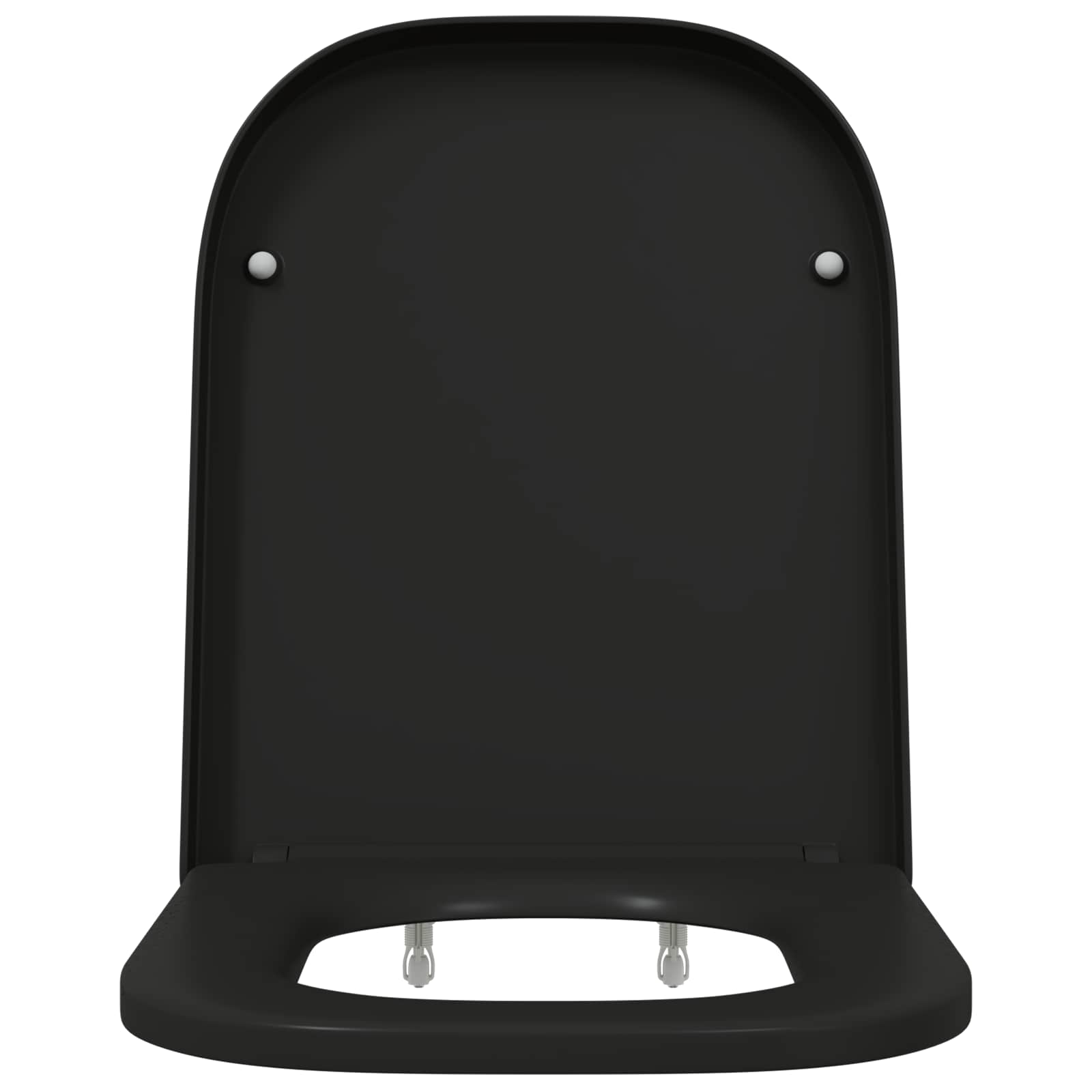 Quick-release Toilet Seat Black 44.5 x 35 x 3.6 cm