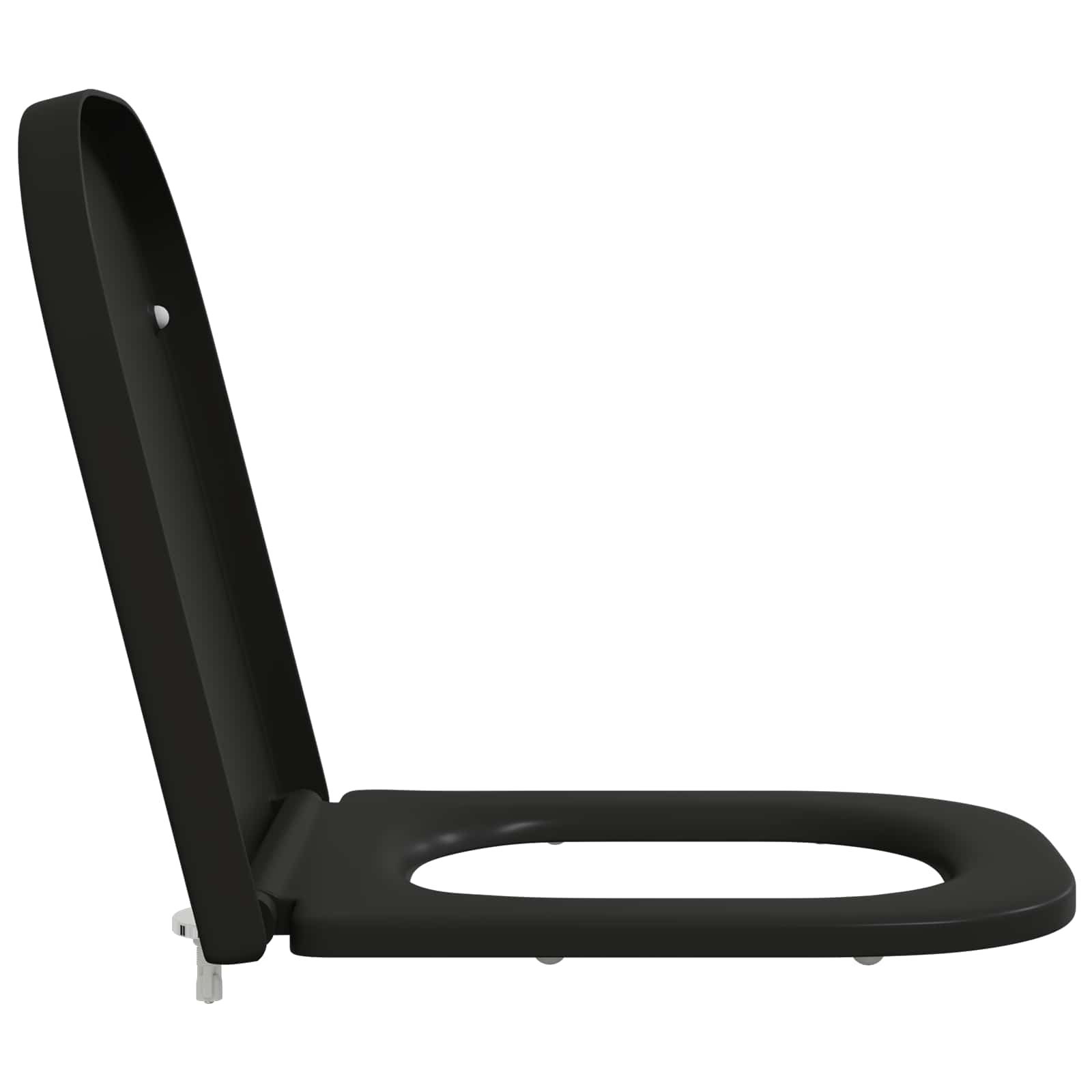 Quick-release Toilet Seat Black 44.5 x 35 x 3.6 cm