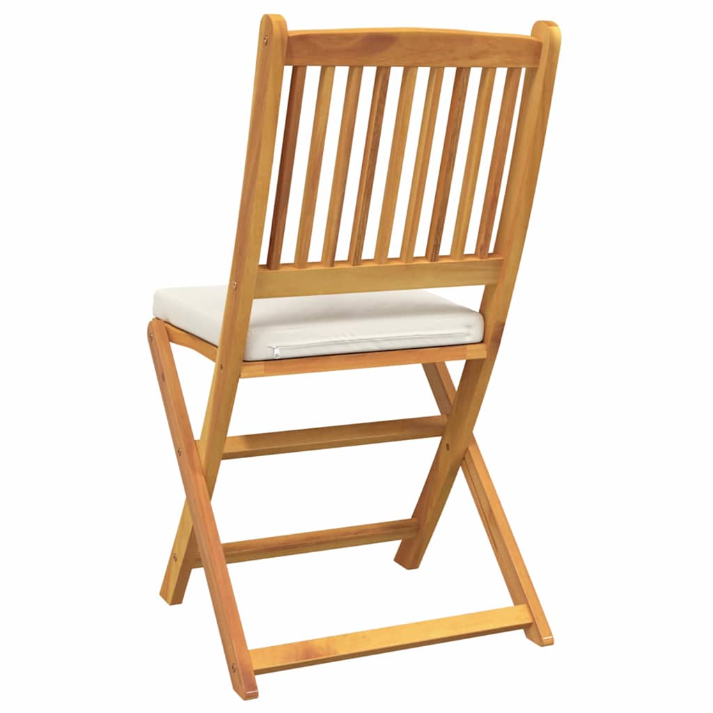 Sulankstoma kėdė su pagalve 8 pcs Balta 49 x 57.5 x 92cm