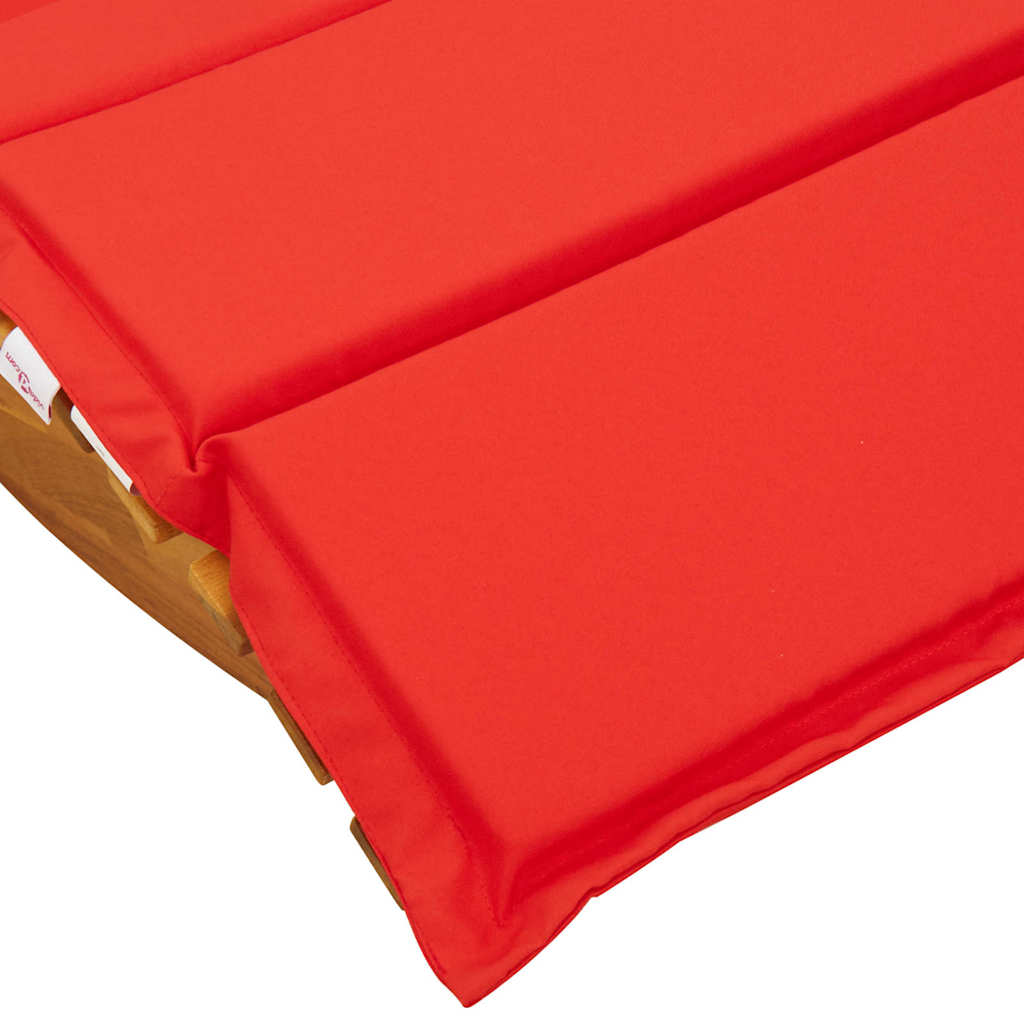 Saulės gultas su pagalve 2 pcs Ruda Kietos akacijos mediena