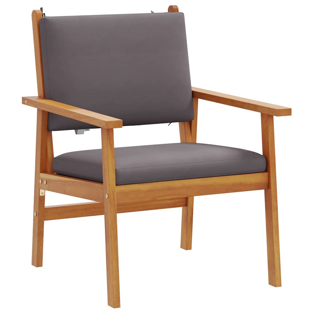 5-piece garden sofa set with cushions, solid acacia wood
