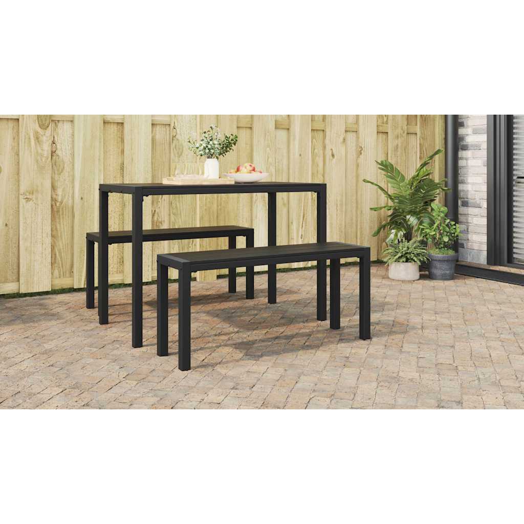 Sodo suolas Juoda 100 x 28 x 45cm Plienas
