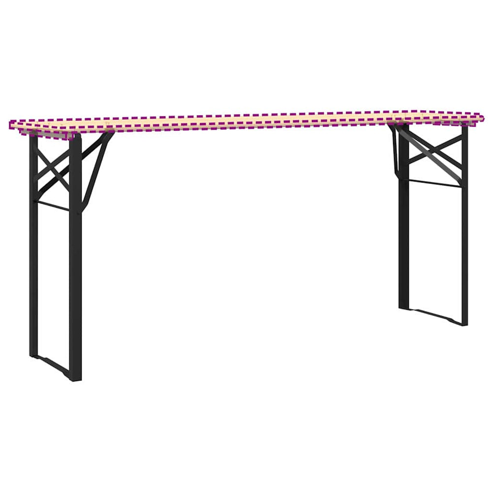 Beer Table Legs 2 pcs Black 39 x 3 x 75 cm