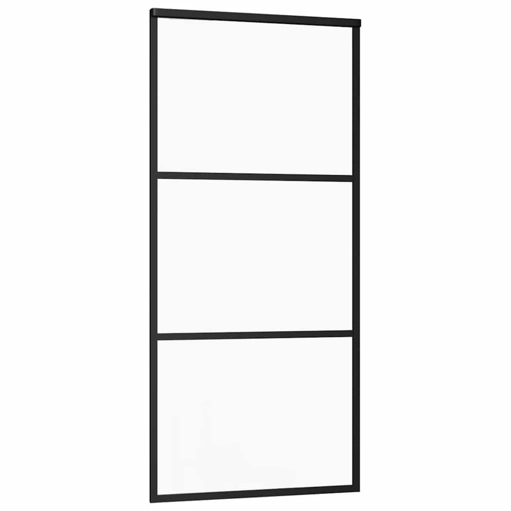 Sliding door with fitting kit, 76x205cm, ESG and aluminium