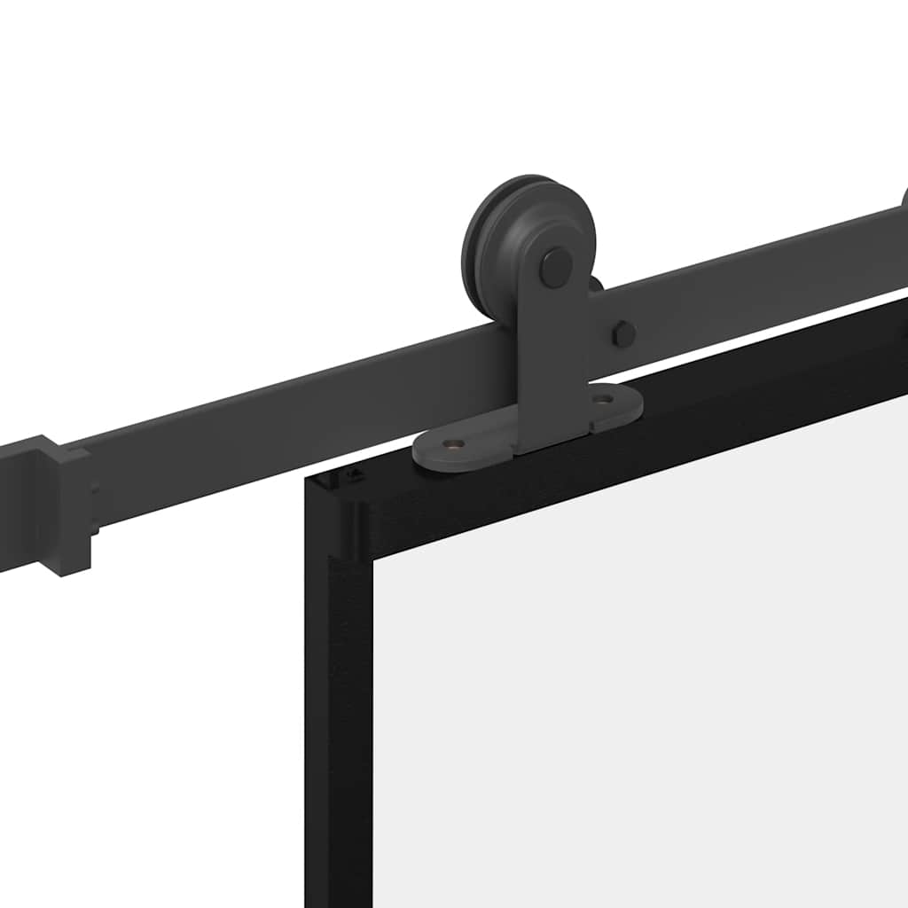 Sliding door with fitting kit, 76x205cm, ESG and aluminium