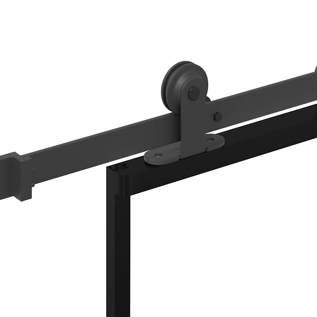 Sliding door with accessory kit, 90x205cm, ESG and aluminum