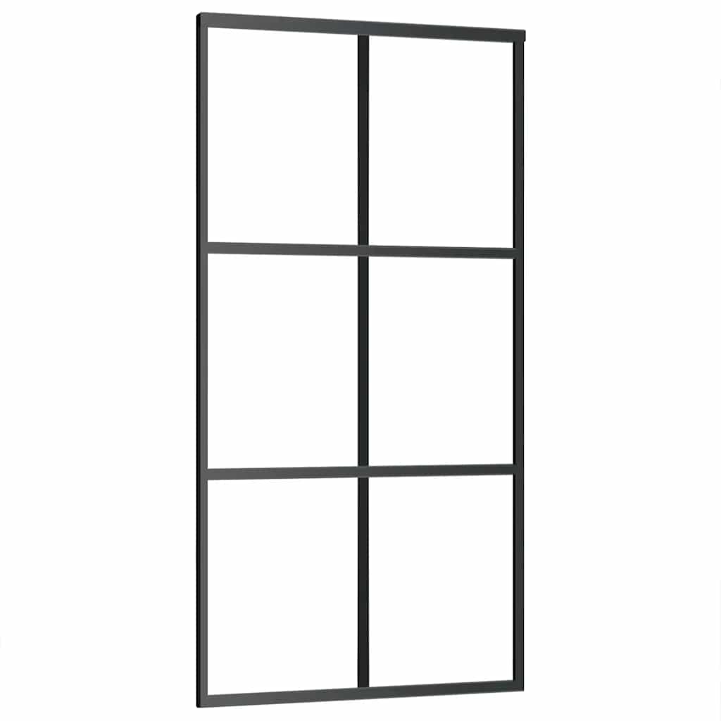 Bīdāmās durvis ar furnitūras komplektu, 102x205cm, ESG/alumīnijs