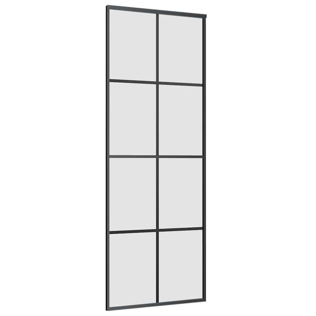 Sliding door with fitting kit, 76x205cm, ESG and aluminium