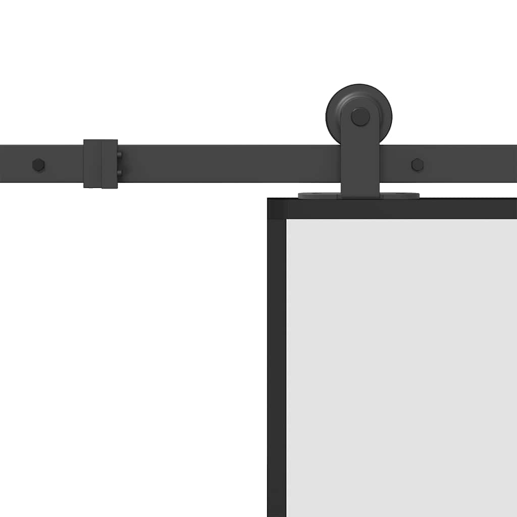 Sliding door with fitting kit, 76x205cm, ESG and aluminium