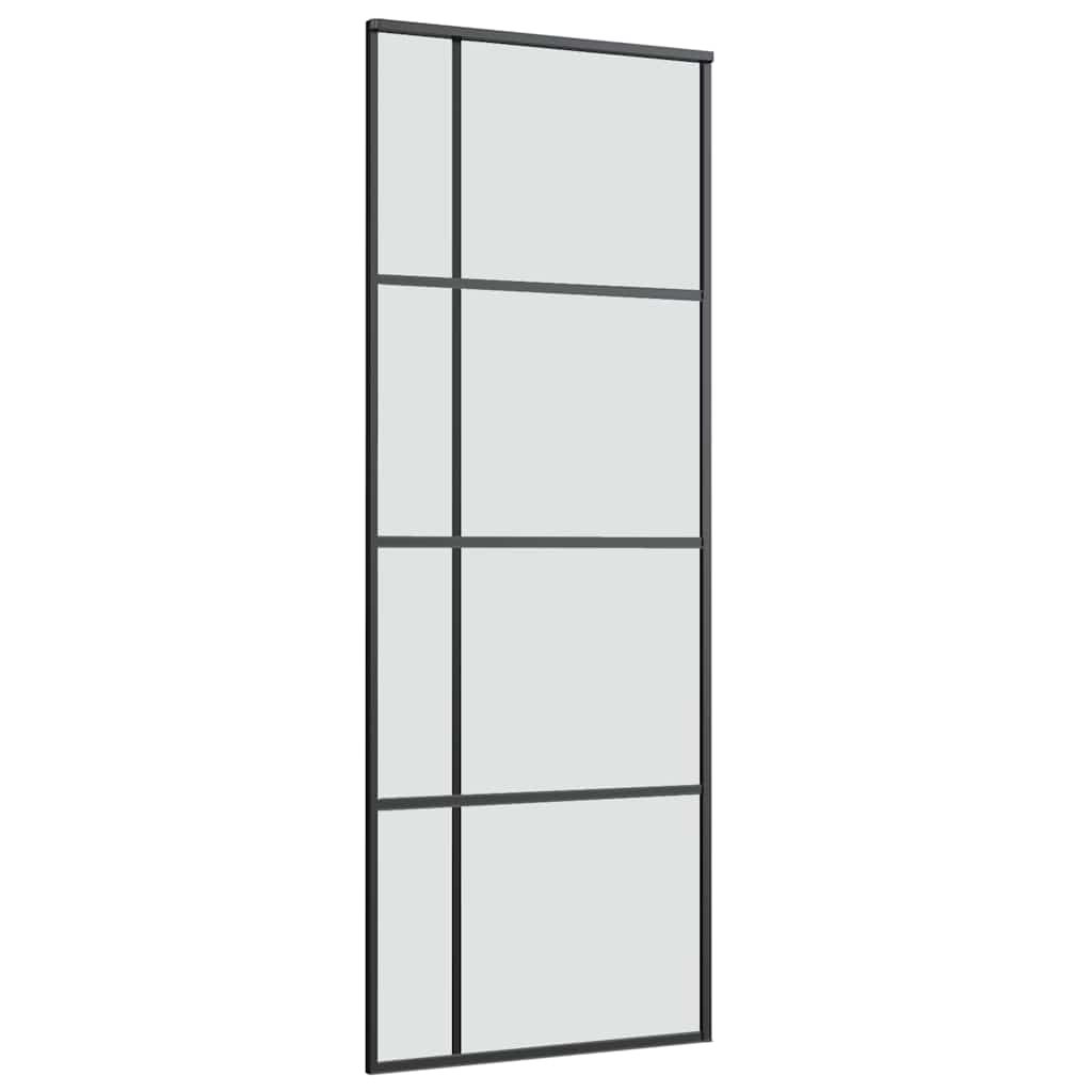 Sliding door with fitting kit, 76x205cm, ESG and aluminium