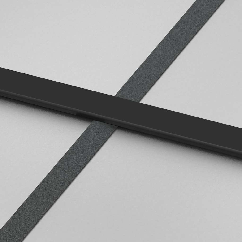 Sliding door with fitting kit, 76x205cm, ESG and aluminium