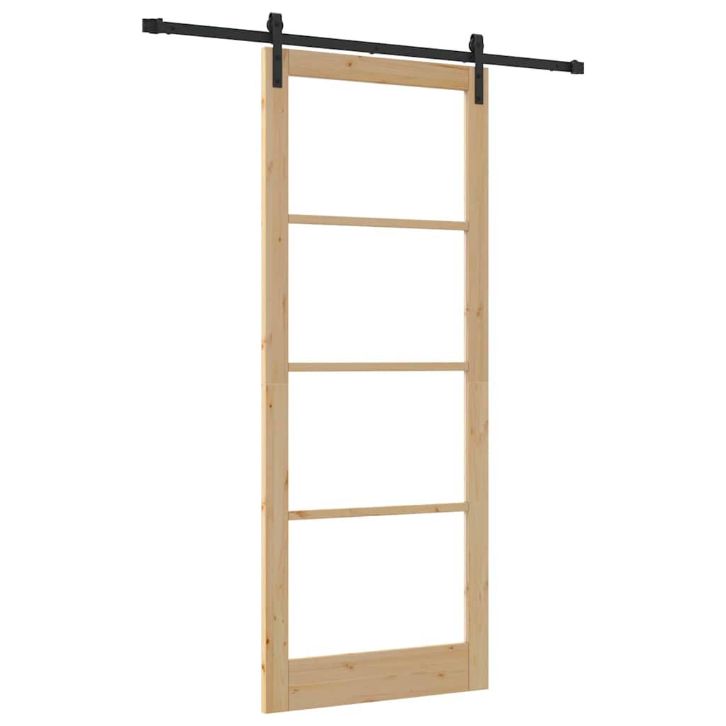 Slankios durys ORKDAL Natūrali ir juoda 93 x 232 cm